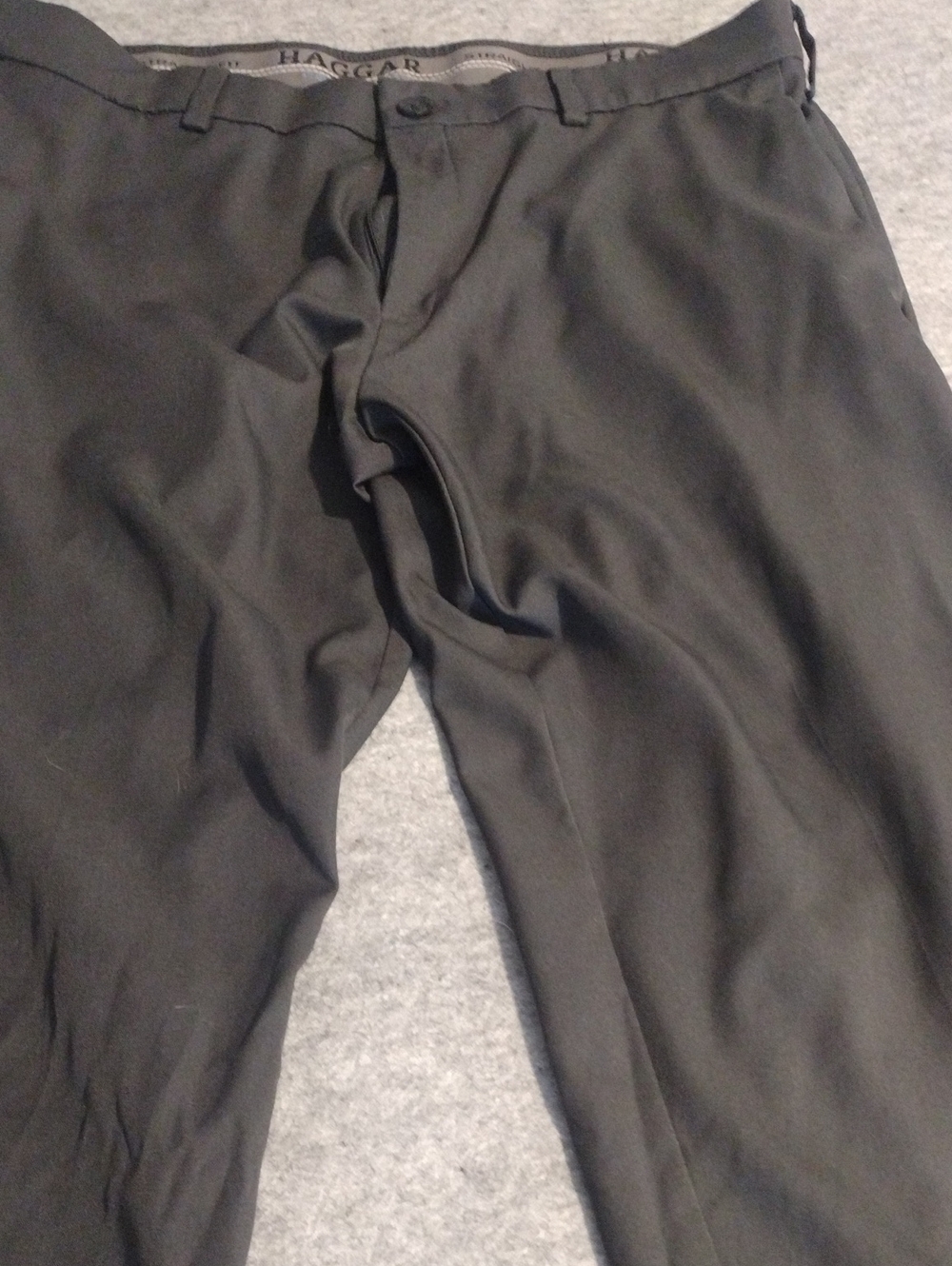 Haggar Men's Dark Black Dress Pants